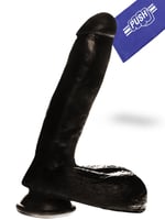 Penis Dildo Push Black 7.5 inch with Suction Cup