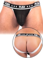 - Push - Premium Mesh Jock - Schwarz/Weiß