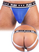 - Push - Premium Mesh Jock - Royal/Weiß