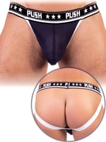 - Push - Premium Mesh Jock - Navy/Weiß