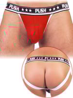 - Push - Premium Mesh Jock - Rot/Weiß
