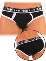 - Push - Premium Cotton Brief - Schwarz/Weiß