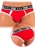 - Push - Premium Cotton Brief - Rot/Weiß
