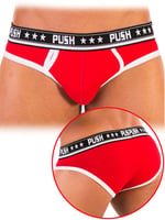 - Push - Premium Cotton Brief - Red/White