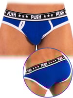 - Push - Premium Cotton Brief - Royal/Weiß