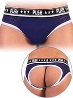 - Push - Premium Mesh Hole Brief - navy/white