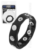 Push Xtreme Leather - New York Cock & Ball Rivets Snap Strap