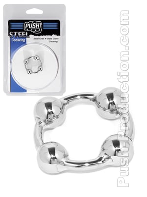 Push Steel - Steel Orbit 4-Balls Glans Cockring