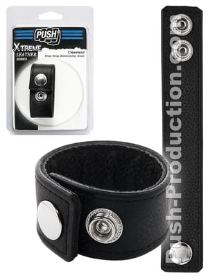 Push Xtreme Leather - Cleveland Snap Strap Ballstretcher Small